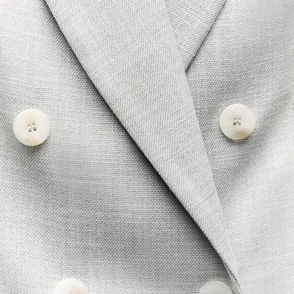 ZARA DOUBLE BREASTED CROPPED BLAZER - Picture 5 of 9